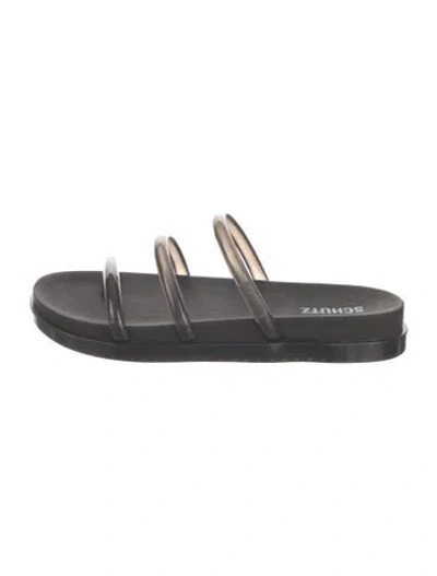 Pre-owned Schutz Rubber Slides In Gray