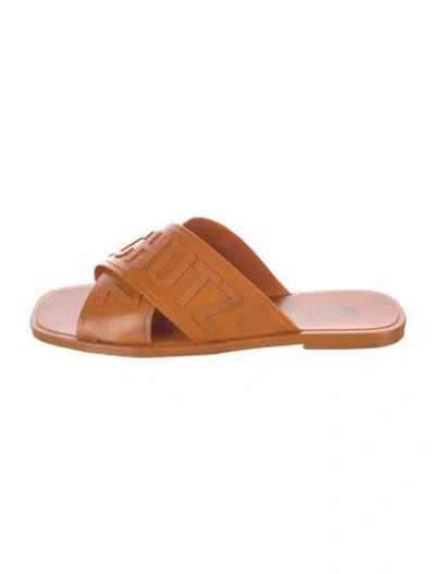 Pre-owned Schutz Rubber Slides In Orange