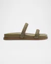 Schutz Ruby Sporty Slide Sandal In Matcha