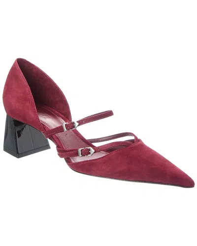 Schutz Rue Suede Pump In Burgundy