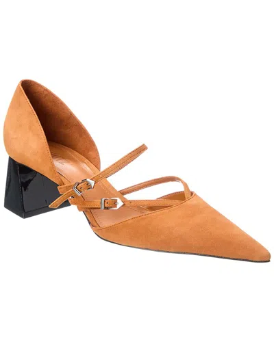 Schutz Rue Suede Pump In Orange