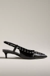 Schutz Ruth Kitten Heel Slingback Pump In Black