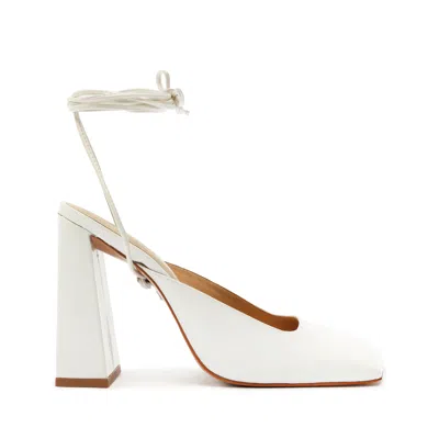 Schutz Rylie Leather Mule In White