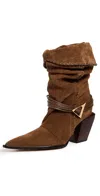 Schutz Sable Pointed Toe Boot In Brown