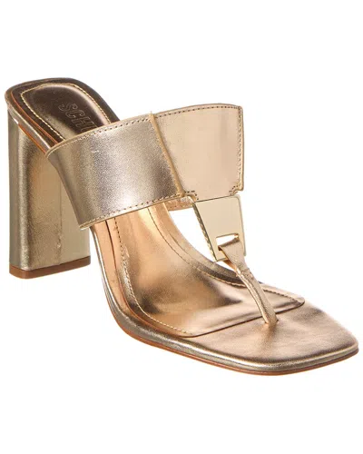 Schutz Salma Leather Sandal In Yellow