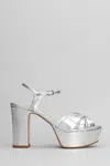Schutz Keefa Platform Sandals In Silver