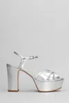Schutz Keefa Platform Sandals In Silver