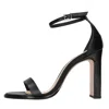 Schutz 110mm Single-strap Leather Sandals In Nero Scuri