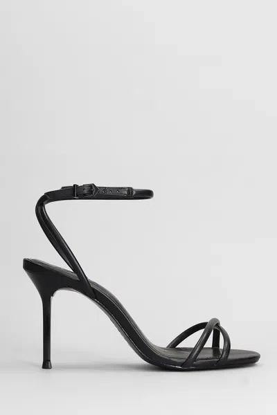 SCHUTZ SANDALS IN BLACK LEATHER