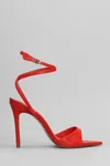 Schutz Sandals In Red Leather
