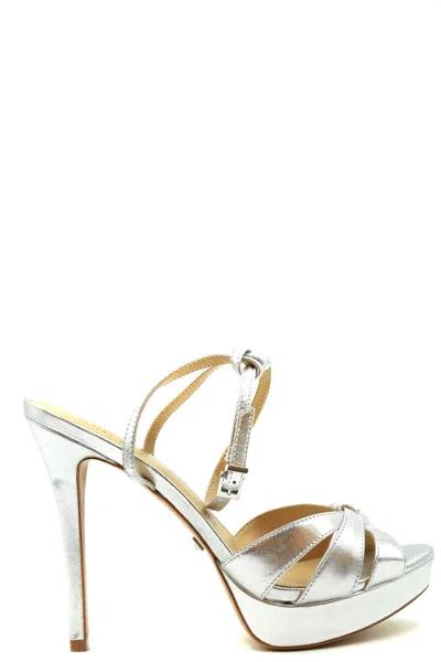 Schutz Sandals Silver In Gold