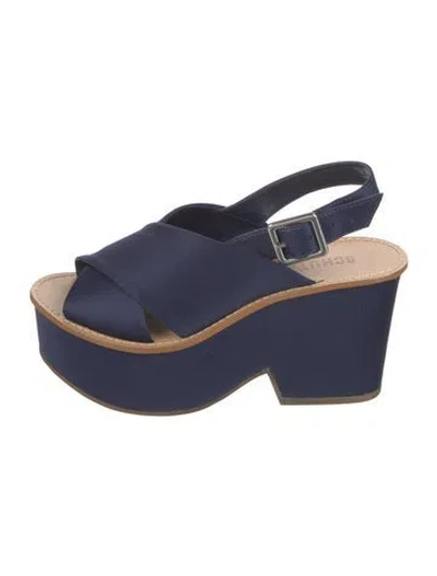 Pre-owned Schutz Satin Sandals In Blue