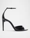 Schutz Scarlett Patent Leather Stiletto Sandals In Black