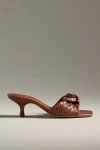Schutz Schut Kareena Knot Kitten-heel Mules In Brown