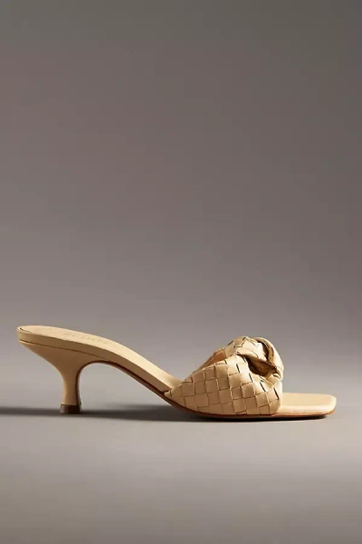 Schutz Schut Kareena Knot Kitten-heel Mules In White