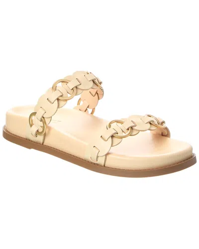 Schutz Selina Leather Sandal In Neutral