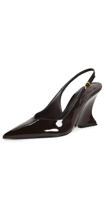Schutz Siena Buckle Mules Dark Brown