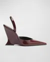 Schutz Siena Patent Wedge Slingback Pumps In Red