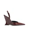 Schutz Siena Patent Wedge Slingback Pumps In Red