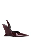 Schutz Siena Patent Wedge Slingback Pumps In Wine