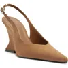 Schutz Siena Slingback Wedge Pump In Brown