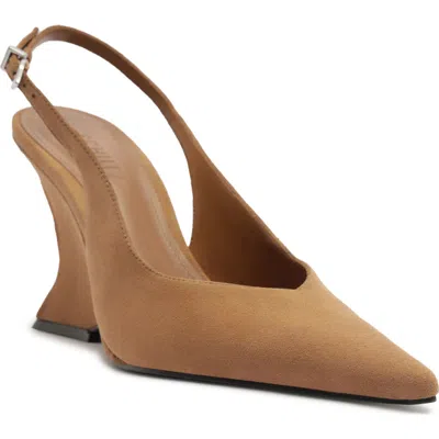 Schutz Siena Slingback Wedge Pump In Brown