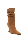 Schutz Siena Slouch Wedge Bootie In Brown