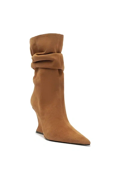 SCHUTZ SIENA SLOUCH WEDGE BOOT IN WOOD, WOMEN'S AT URBAN OUTFITTERS
