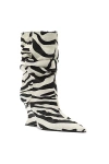 Schutz Siena Slouch Wedge Boot In Zebra Print, Women's At Urban Outfitters In Animal Print