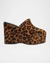 Schutz Sierra Platform Clog In Leopard, Women's At Urban Outfitters In Multi