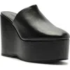 Schutz Sierra Platform Wedge Mule In Black
