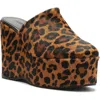 Schutz Sierra Platform Wedge Mule In Brown