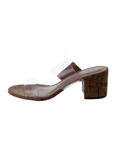 Pre-owned Schutz Slides In Neutral