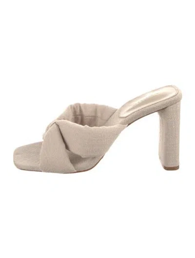 Pre-owned Schutz Slides In Neutral