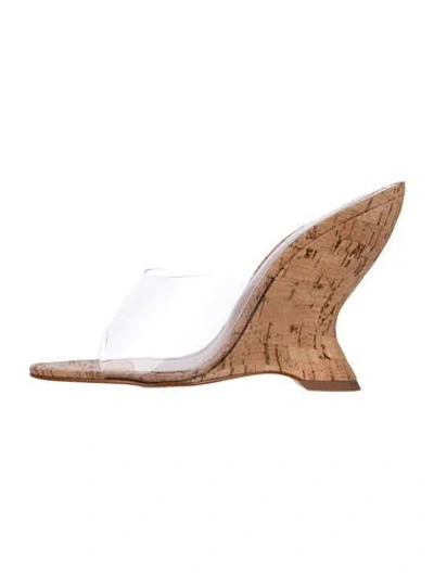 Pre-owned Schutz Slides In Neutral