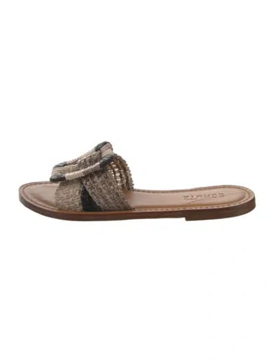 Pre-owned Schutz Slides In Neutral