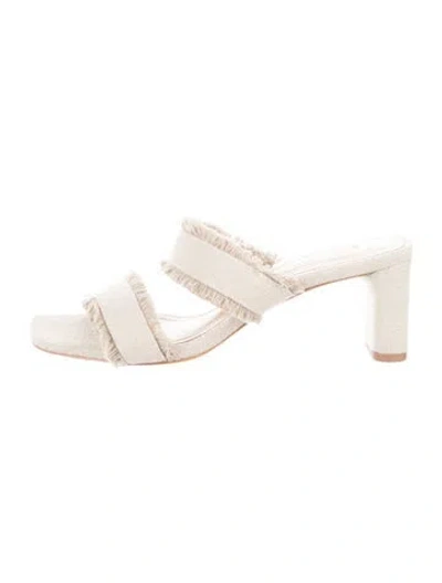 Pre-owned Schutz Slides In Neutrals