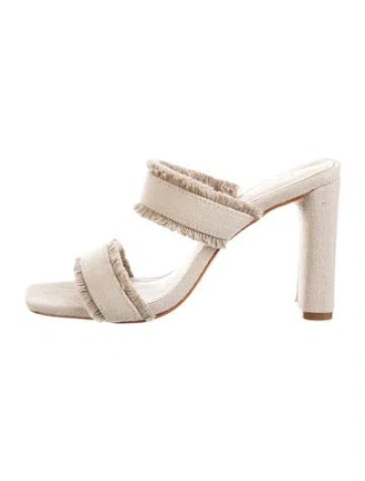 Pre-owned Schutz Slides In Neutrals
