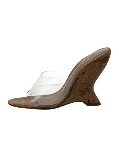 Pre-owned Schutz Slides In Neutrals
