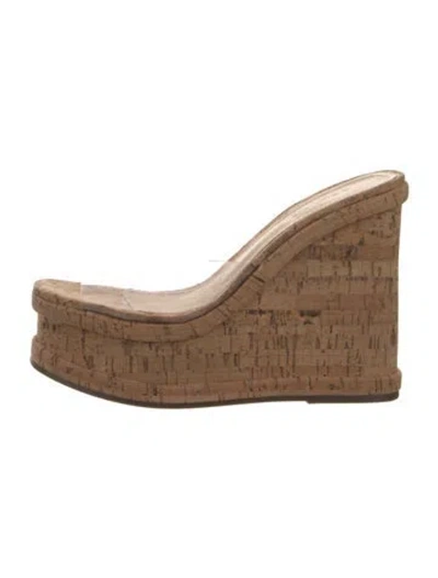 Pre-owned Schutz Slides In Neutrals