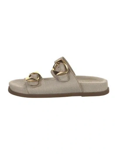 Pre-owned Schutz Slides In Neutrals