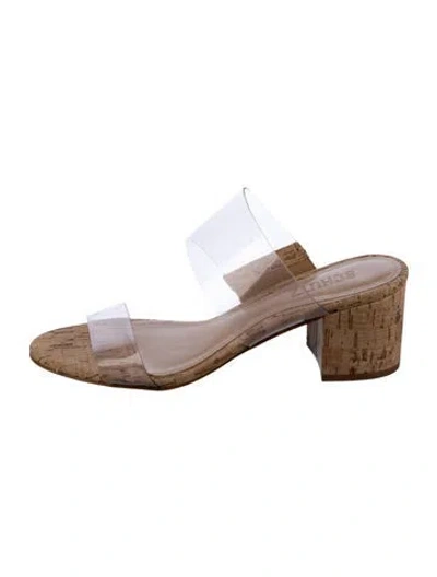 Pre-owned Schutz Slides In Transparent