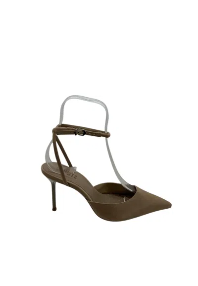 Schutz Slingback Glossy Heel 9cm Woman  With Strap In Sand
