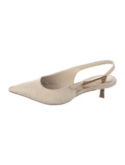 Pre-owned Schutz Slingback Pumps In Neutral