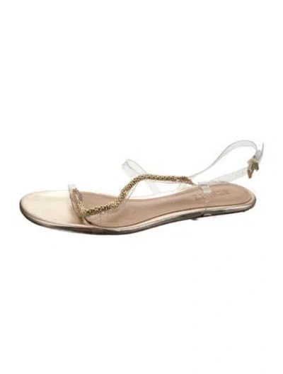 Pre-owned Schutz Slingback Sandals In Silver