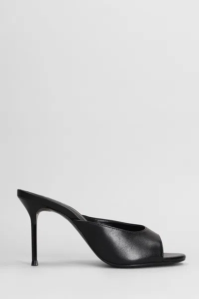 Schutz Slipper-mule In Black Leather