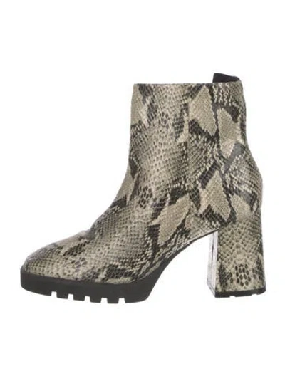 Pre-owned Schutz Snakeskin Animal Print Boots