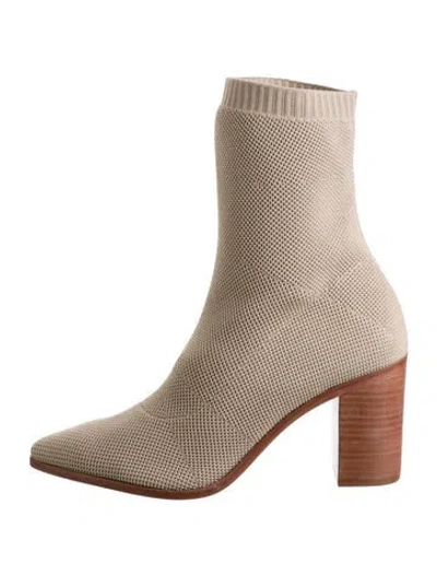 Pre-owned Schutz Sock Boots In Neutrals