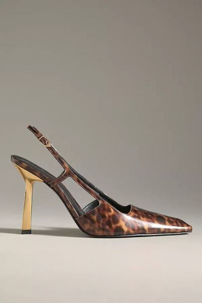 Schutz Sophia Patent Leather High-heel Pumps In Brown