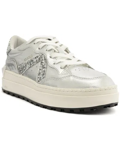 Schutz St Bold Leather Sneaker In Gold
